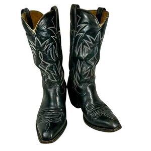 Nocona Size 6 Men Cowboy Boot Black Western Outdoor